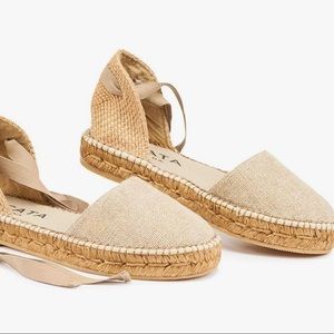 VISCATA Linen Espadrille Flats